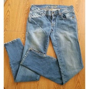 Special Edition Old Navy Hip Hugger Style Size 8 L Zipper on Pant Leg Distressed